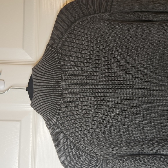 Structure Men's Gray Pullover Half Zip Mock Neck Cotton Sweater Size LG - Picture 10 of 11